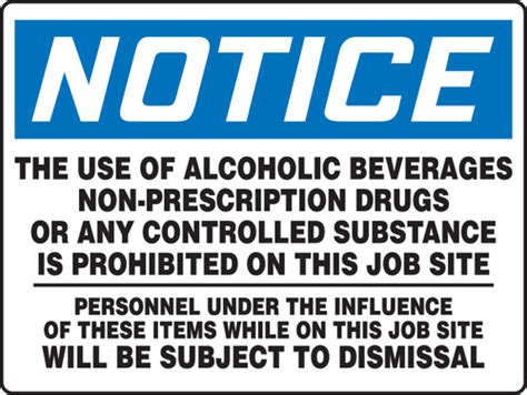 Notice Alcoholic Beverages And Drugs Prohibited On This Parking Lot Sign