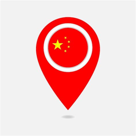 Premium Vector China Pin Location Icon Vector Design