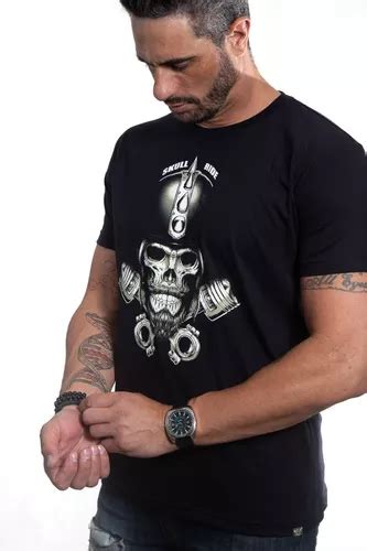 Camiseta Helmet M 2 Camisa Caveira Motociclista Skull Ride