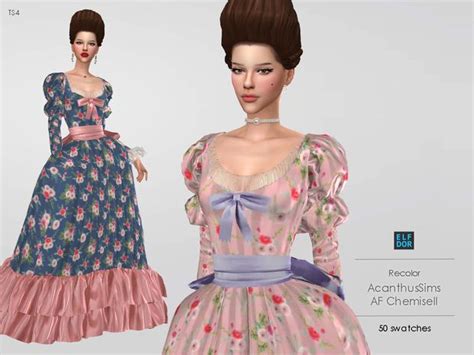 AcanthusSims ChemiseII RC ELFDOR On Patreon Sims 4 Mods Clothes