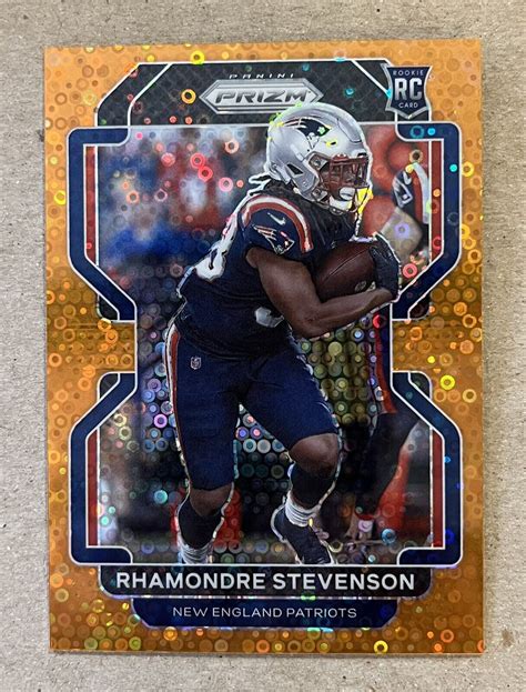 Rhamondre Stevenson 2021 Panini Prizm ORANGE DISCO ROOKIE PRIZM