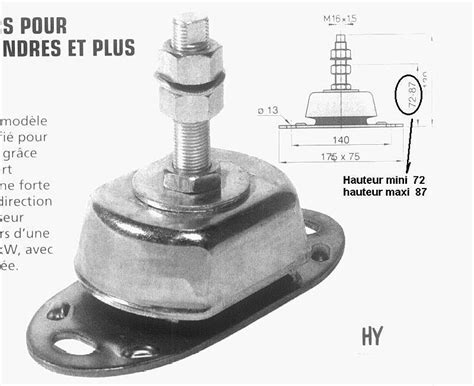 Silent Block Vetus Pour Moteur Volvo