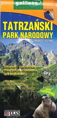 Tatrzański Park Narodowy Mapa turystyczna laminowana Skala 1 27 500