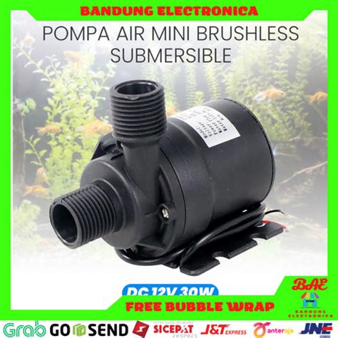 Jual Pompa Air Mini Aquarium Brushless Submersible DC 12V 30W 1000 L H