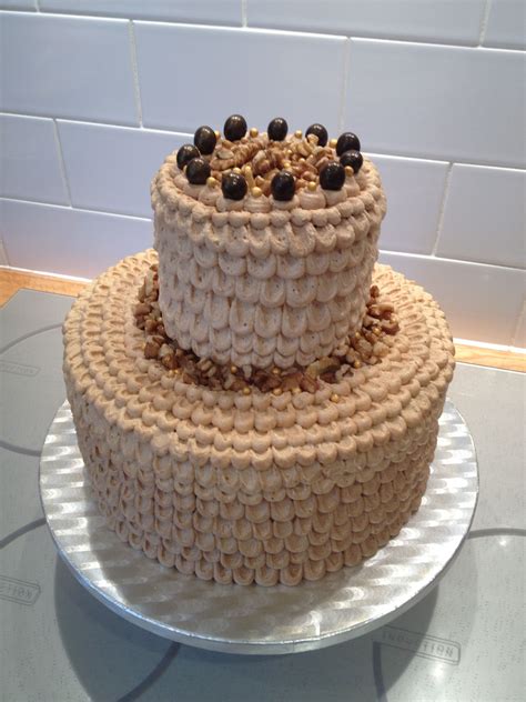 Coffee Walnut Celebration Cake For Dad In Law S 75th Birthday