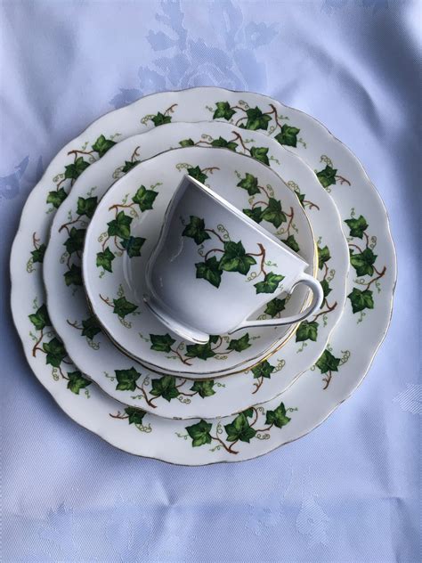 Rare Piece Vintage Colclough Fine Bone China Ivy Leaf Set Etsy Uk