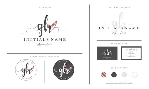 Premium Vector Handwriting Letter Gh G H Initial Logo For High Heel