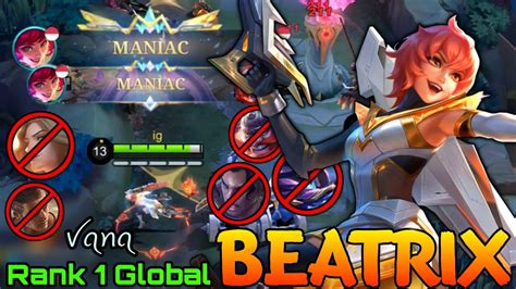 2x Maniac Beatrix Deadly Marksman Top 1 Global Beatrix By