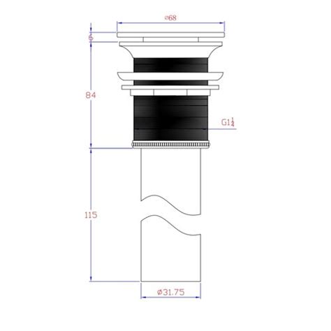 Ideavit Pop Up Afvoerplug Vlak Met Overloop Solid Surface Chroom Wit