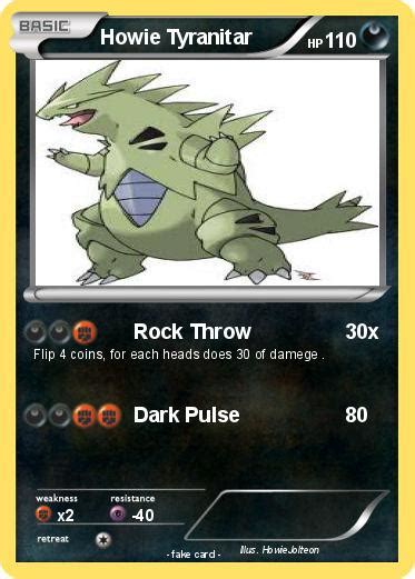 Pokémon Howie Tyranitar Rock Throw My Pokemon Card