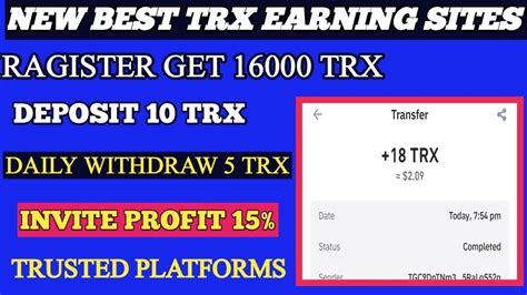 New Trx Site Best Tron Investment Website New Trx Mining Site