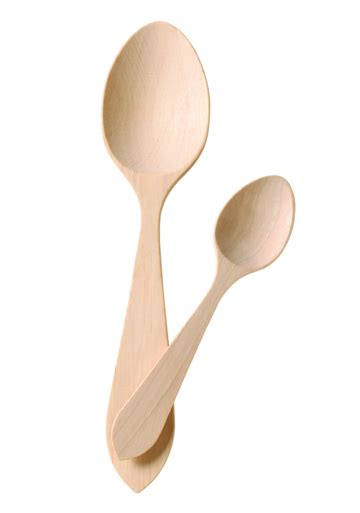 Wooden Spoons Overhead Top Overhead Compostable Isolated Png