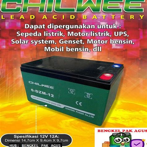 Jual Aki Motor Listrik Chilwee Dzm Shopee Indonesia