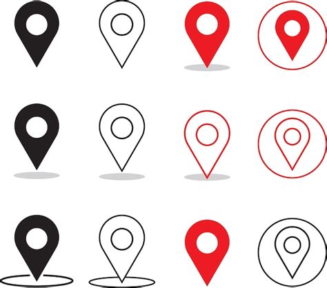 Premium Vector Location Multiple Icon Sets Collection