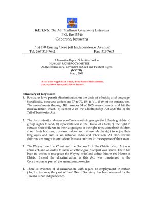 Fillable Online Ohchr Linguistic And Cultural Rights Of Minority