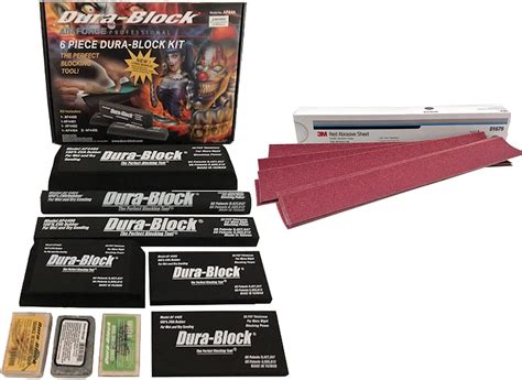 Dura Block Set 6pc Flexible EVA Foam Wet Or Dry Autobody Sanding