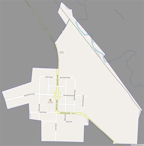 Map of Leesville village, Ohio