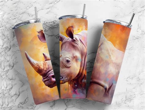 Nashorn Portrait Unzen Sublimationsbecher Design Lfarbe Etsy De