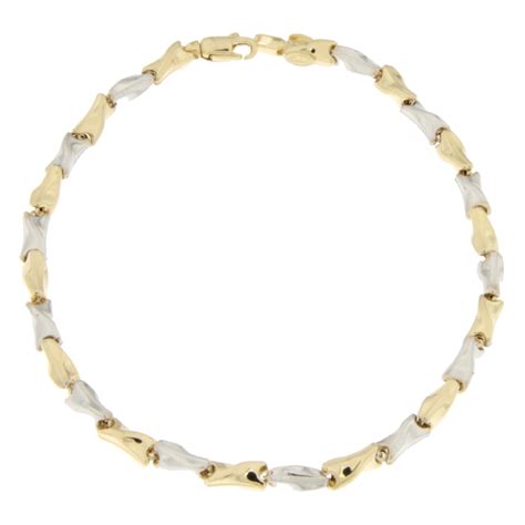 Bracciale Uomo Oro Giallo Bianco Gl Gioiellerialucchese It