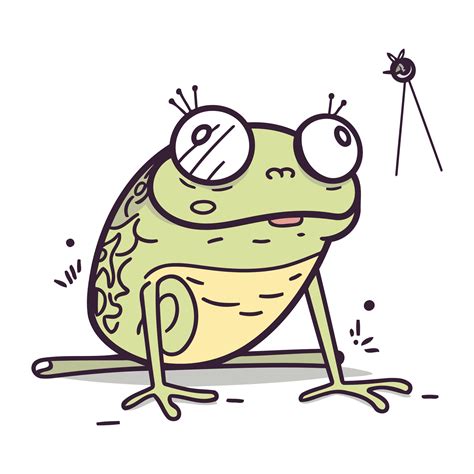 Funny frog. Vector illustration of a funny cartoon frog. Funny frog ...