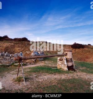 purbeck stone quarry dorset england uk Stock Photo - Alamy