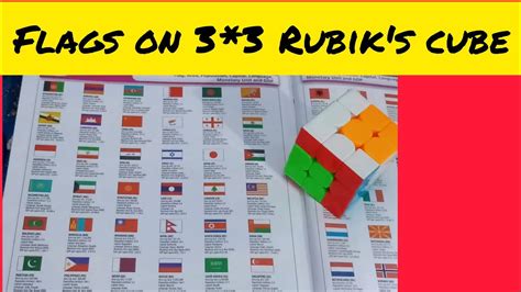 Trying To Make Flags Of Asian Countries On Rubik S Cube Youtube