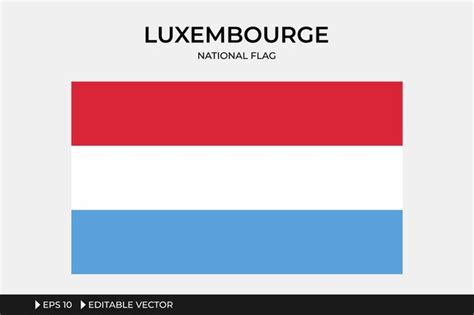 Ilustraci N Bandera De Luxemburgo Vector Premium