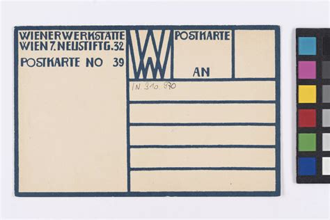 Postkarte der Wiener Werkstätte Nr 39 Blumenkorb Wien Museum Online