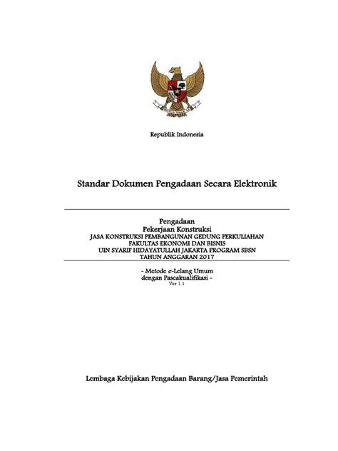 Contoh Adendum Dokumen Lelang