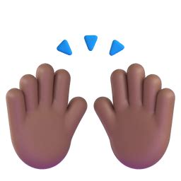 Raising Hands Medium Dark Skin Tone Emoji On Microsoft Teams Gifs