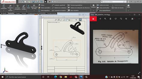 Aprendiendo a utilizar SolidWorks ejemplo 18 Eslabón de transportador