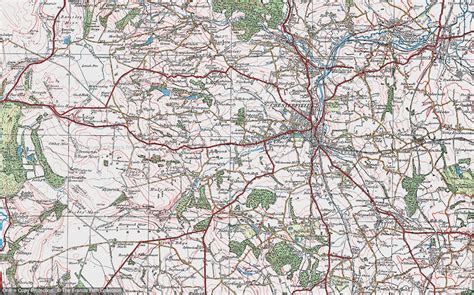 Historic Ordnance Survey Map Of Brookside 1923