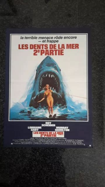 Ancienne Affiche De Cin Ma Du Film Les Dents De La Mer Me Partie