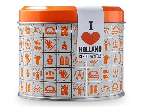 Daelmans Caramel Stroopwafels in Orange Tin • Daelmans Stroopwafels