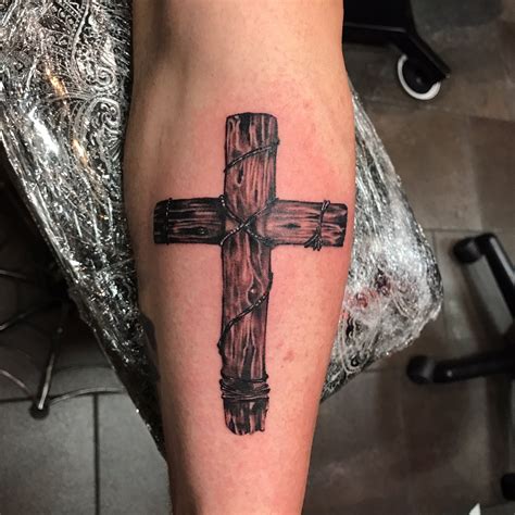 Wooden Cross Back Tattoos