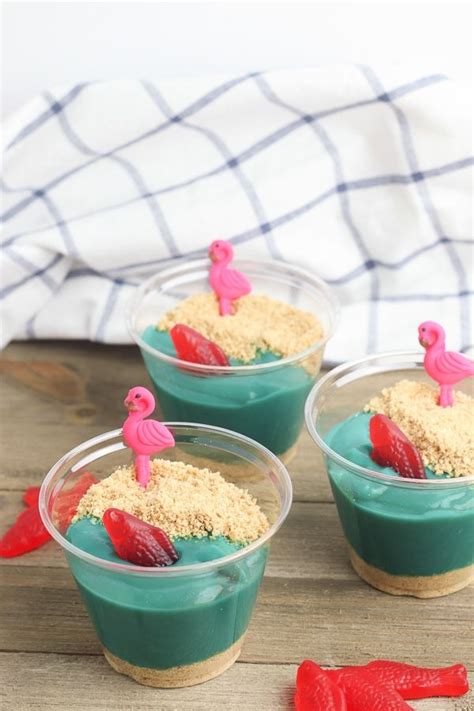 Super Cute Beach Pudding Cups Made From Instant Pudding And Graham