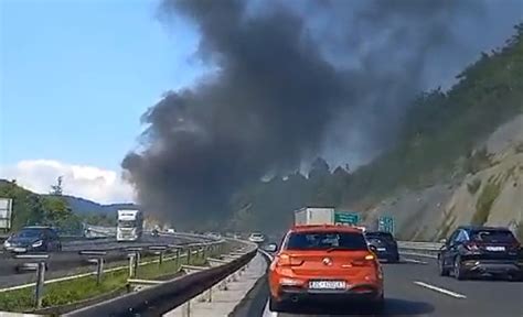 Požar na auto putu kod Dubrovnika