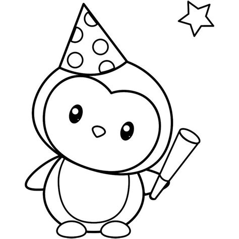 Cute Penguin Coloring Page Pizza Coloring Page Penguin Coloring Pages