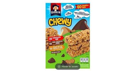 Quaker Chewy Granola Bars Variety Pack 60 Ct