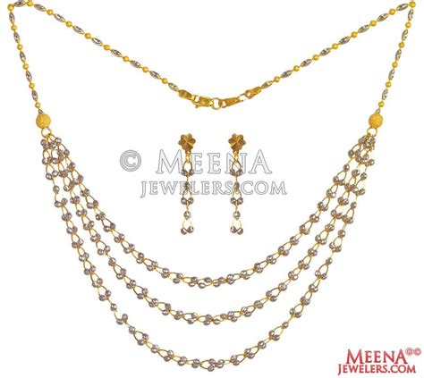 Kt Gold Two Tone Necklace Set Stls Us Kt Gold