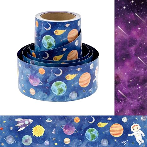 Amazon 2 Rolls Bulletin Board Borders 100 Ft Galaxy Scalloped