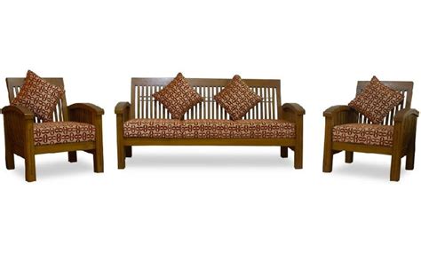 Hi Tech Solid Wooden Sofa Set Size Multisizes Pattern Plain At Rs