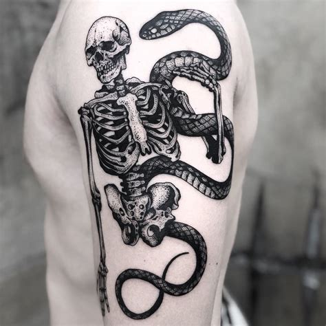 Snake Skeleton Tattoo