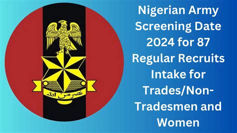 Nigerian Army Screening Date See Requirements And Other