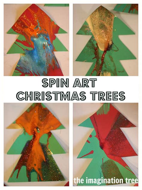 Spin Art Christmas Trees The Imagination Tree