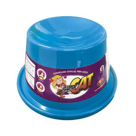 Comedouro Plast Gato Super Cat 200 Ml Azul Leroy Merlin