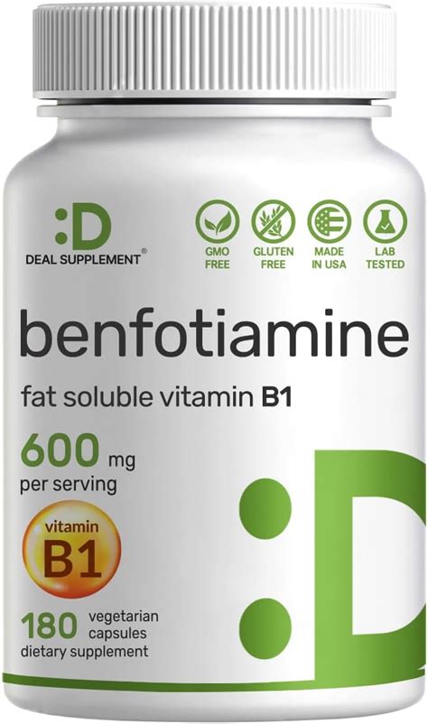 Amazon Carlyle Benfotiamine 300mg 90 Capsules Fat Soluble