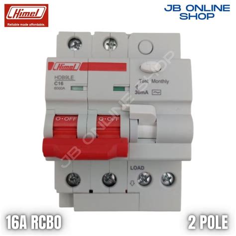 Himel Residual Current Operated Circuit Breaker RCBO 16A 2 Pole