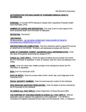 Fillable Online Dss Mo IM 61C Instructions WORK HISTORY FORM PURPOSE