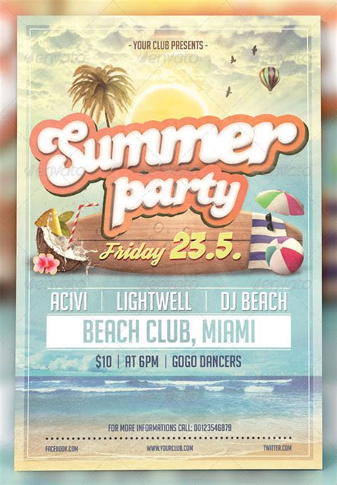 48 Summer Party Flyer Templates Free Word Psd Designs